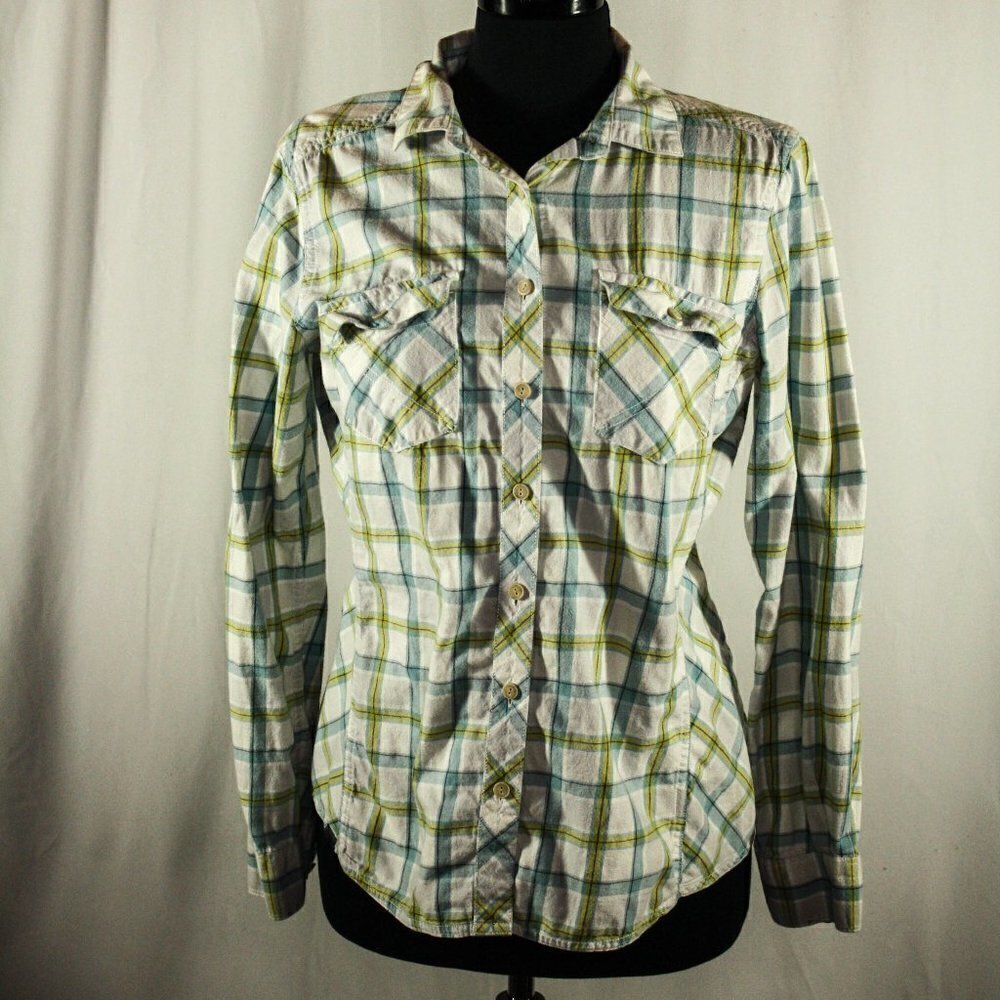 Eastern Mountain Sports Plaid Button Down …